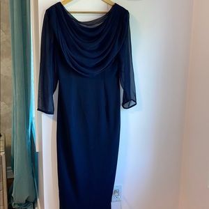 Navy blue evening dress